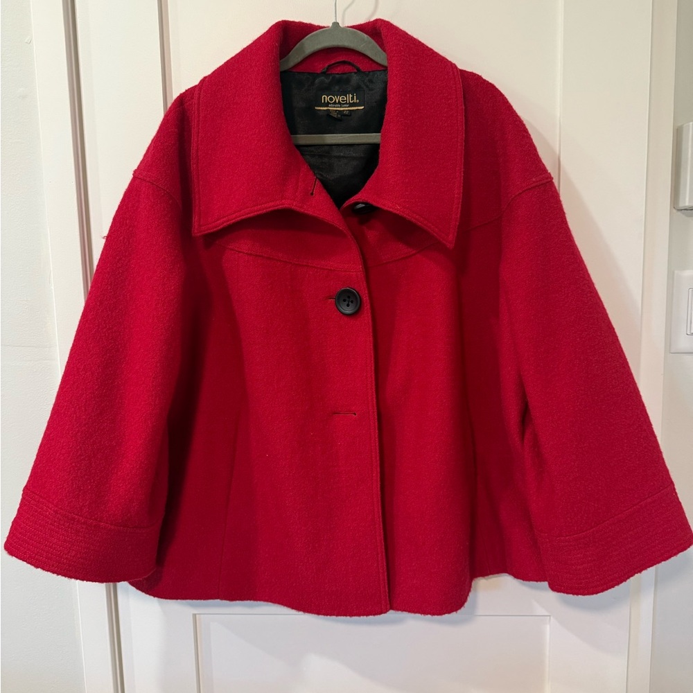 Red Women's Cape Coat